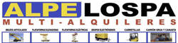 Logotipo de Alelospa, alquiler de maquinaria